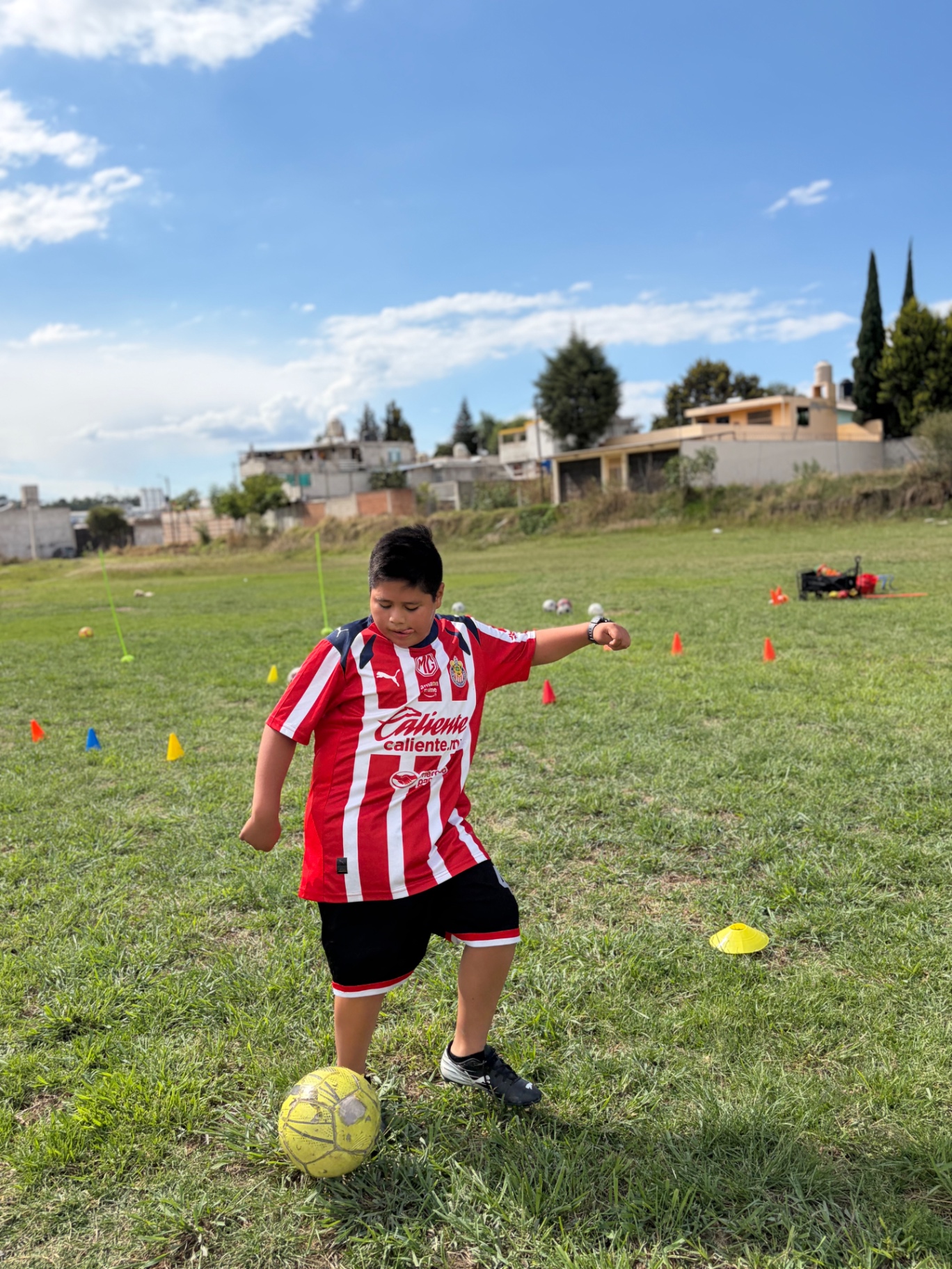 Conducción de balón en cancha